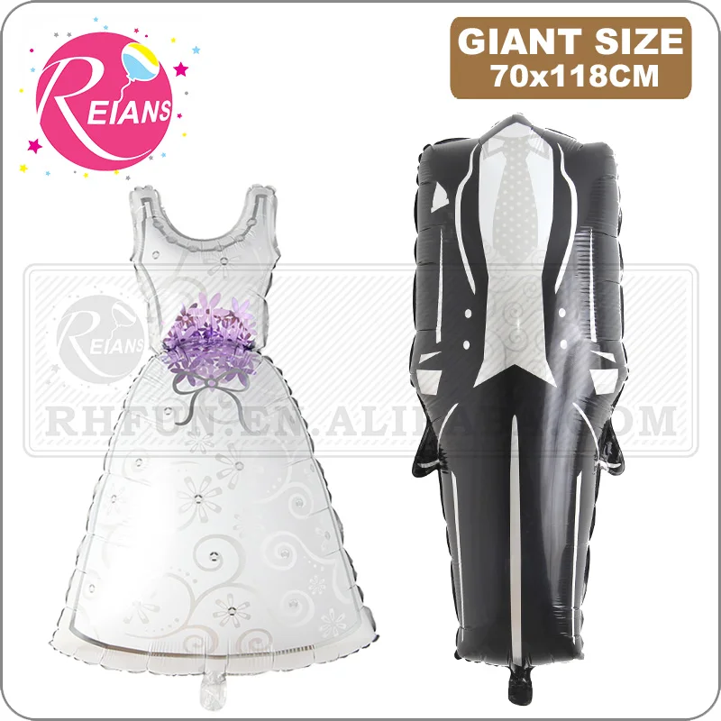 

Giant Size Wedding balloon wedding Room decor groom bride styling aluminum foil balloon wedding dress party decoration balloon