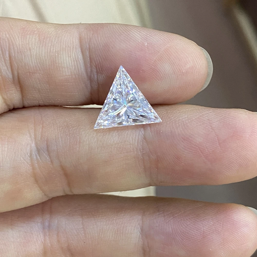 Meisidian 7X7mm D VVS1 Triangle Cut 1.2 Karat Diamond Stone Loose Moissanite Pirce For Ring Making