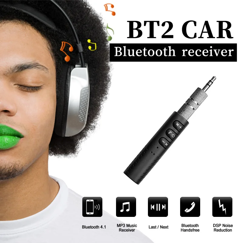Мини Автомобильный Bluetooth AUX аудио приемник Адаптер гарнитура автомобильный
