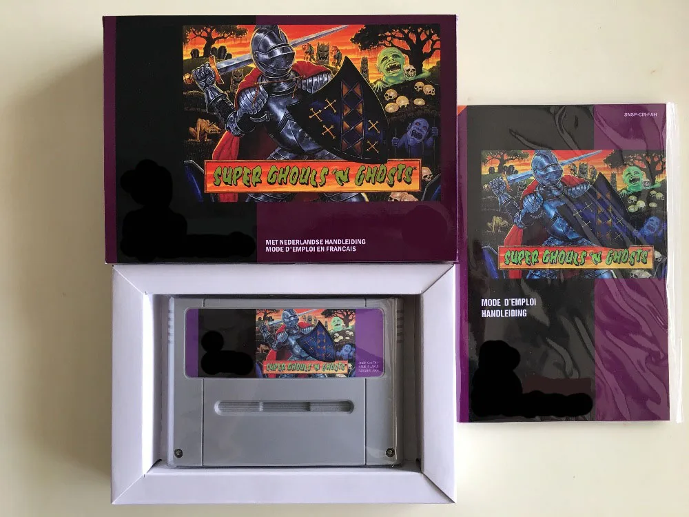 16 битные игры ** SUPER GHOULS'N Ghost (Французская версия PAL! Коробка + инструкция