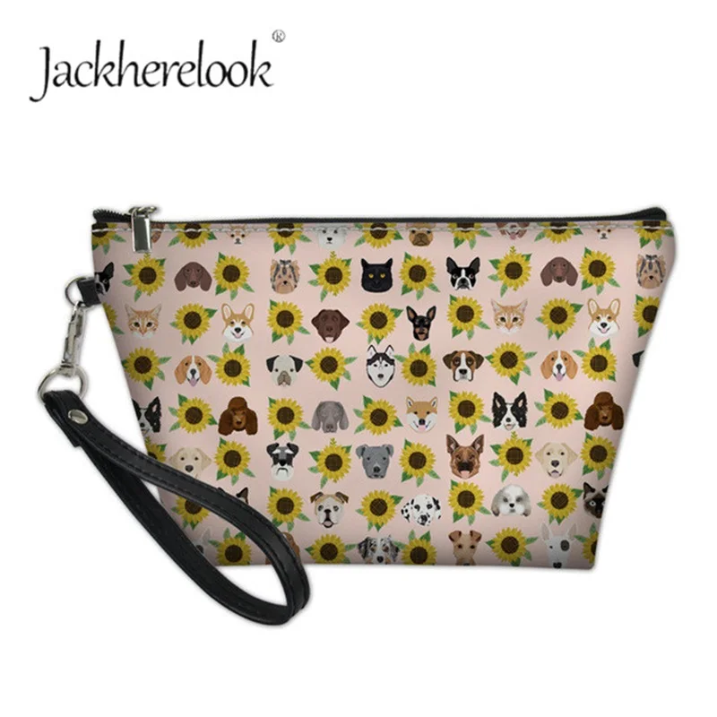Jackherelook с рисунком из мультфильма «Щенячий патруль» и головоломка косметичка для путешествий, с изображением подсолнуха, органайзер, хранилище, сумочка, Make up Чехол функция косметички - Цвет: ZJZ585Z8