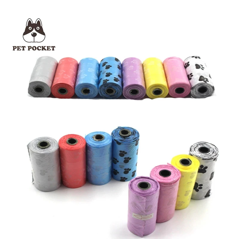 1 10 рулонные биоразлагаемые для домашних животных собак какашек кошек сумка