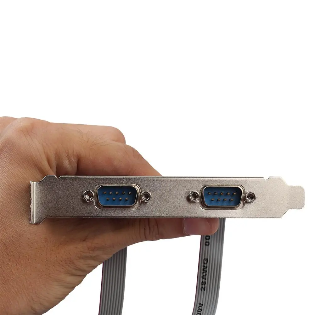 Хост чехол PC шасси материнская плата 2 портовый Серийный RS232 DB9 Мужской COM порт к IDC