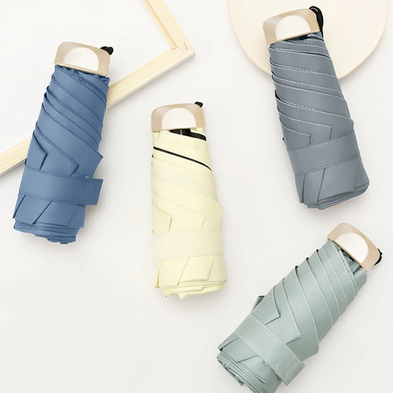 

6 Bone Sun Screen Sunshade Umbrella Female Mini Umbrella Pocket Protection Foldable Ultraviolet Protection Parasol