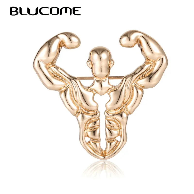 Мужская/Женская Брошь значок Blucome брошь в форме мышц на булавке для воротника