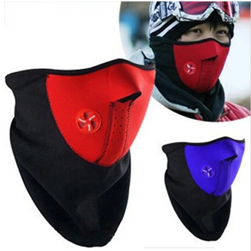Зимняя полумаска для лица теплая маска ветрозащитная Пылезащитная езды на
