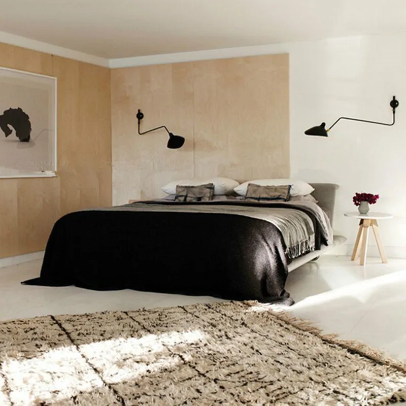 

Black White Retro Loft Industrial Vintage Wall Lamps French Designer Rotating Sconce Wall Lights Home Decoration Wall Sconce