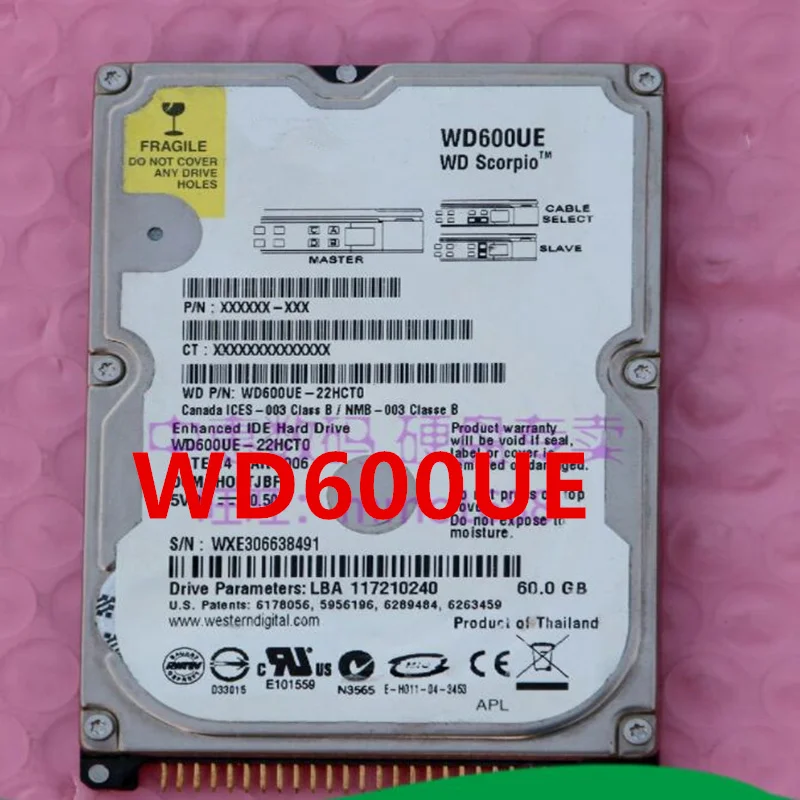 90% New Original HDD For WD 60GB 2.5
