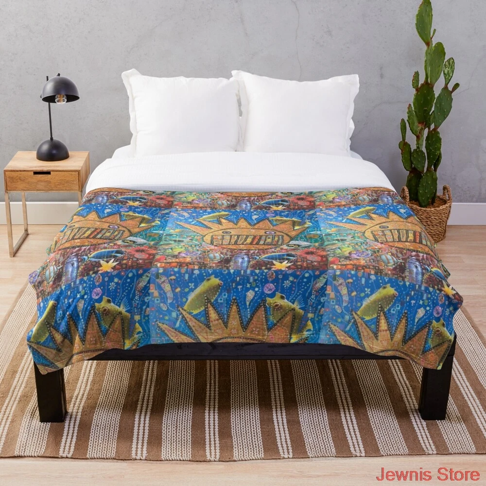 

BOOGNISH ART WEEN Blanket Snowflake Wool Blanket Coral Fleece Bedspread Blankets Portable Blanket
