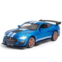 132 shelby gt500 sports car simulation toy car model alloy pull back children toys genuine license collection gift vehicle