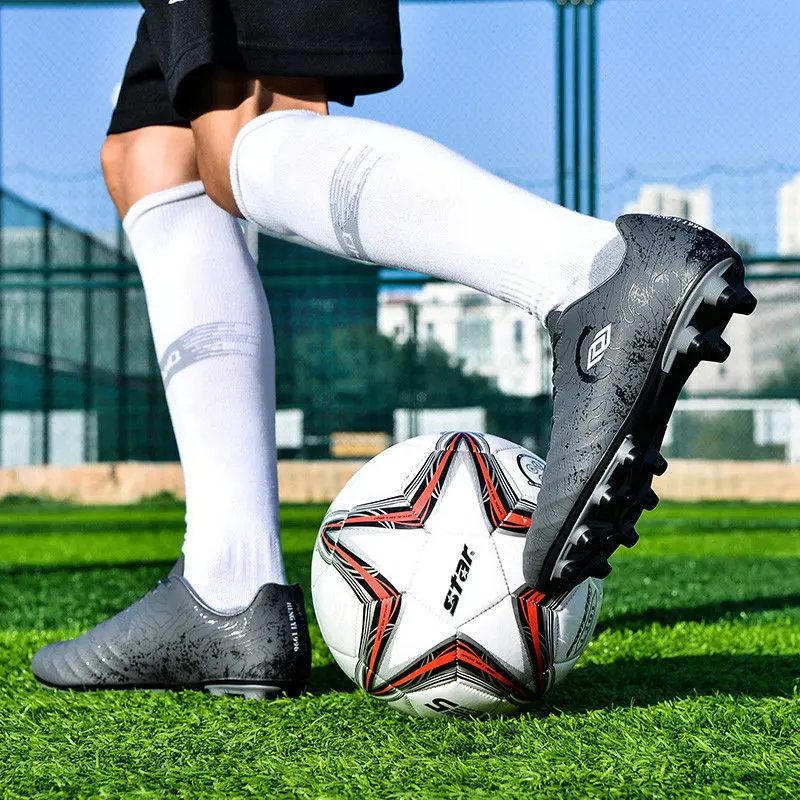 Мужские сверхлегкие амортизирующие футбольные ботинки с шипами износостойкие