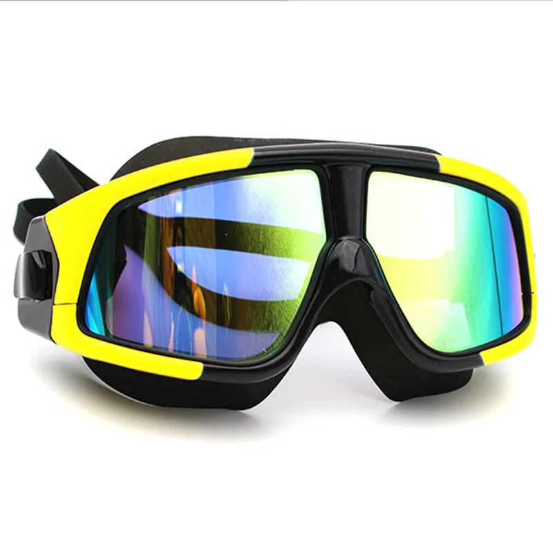 

Oversized Frame Swimming Goggles HD Plating Waterproof Anti-fog Glasses Diving Goggles Silica Gel Black Men Swimming Accessories