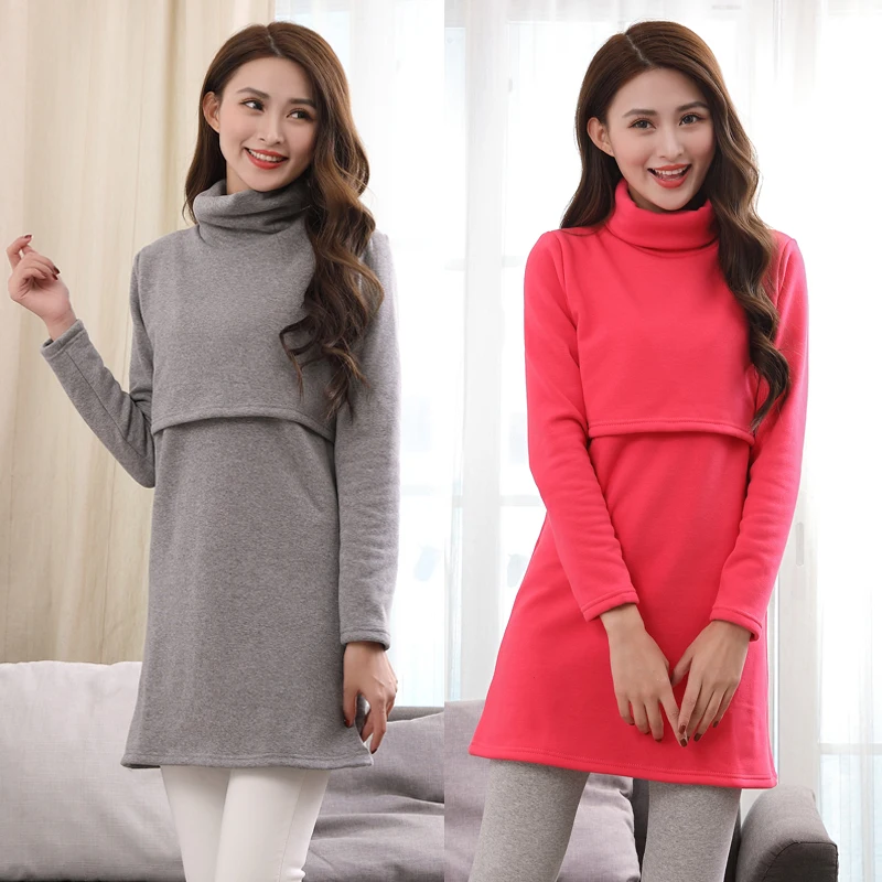 Топ для кормления грудью повседневная женская блузка с длинным рукавом зимняя