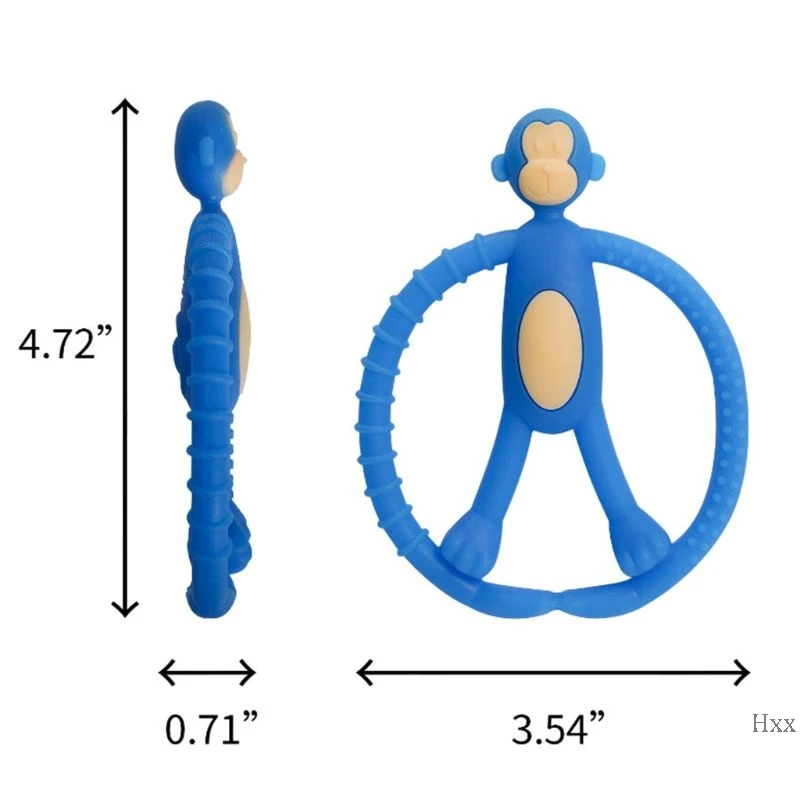 

New Cute Three-dimensional Monkey Molar Stick Baby Grabable Teether Tooth Gel Silicone Newborn Infant Comfort Products