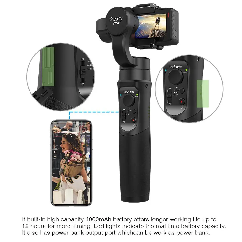 Hohem iSteady Pro 3-Axis брызгозащищенное ручной карданный стабилизатор для DJI Osmo Экшн