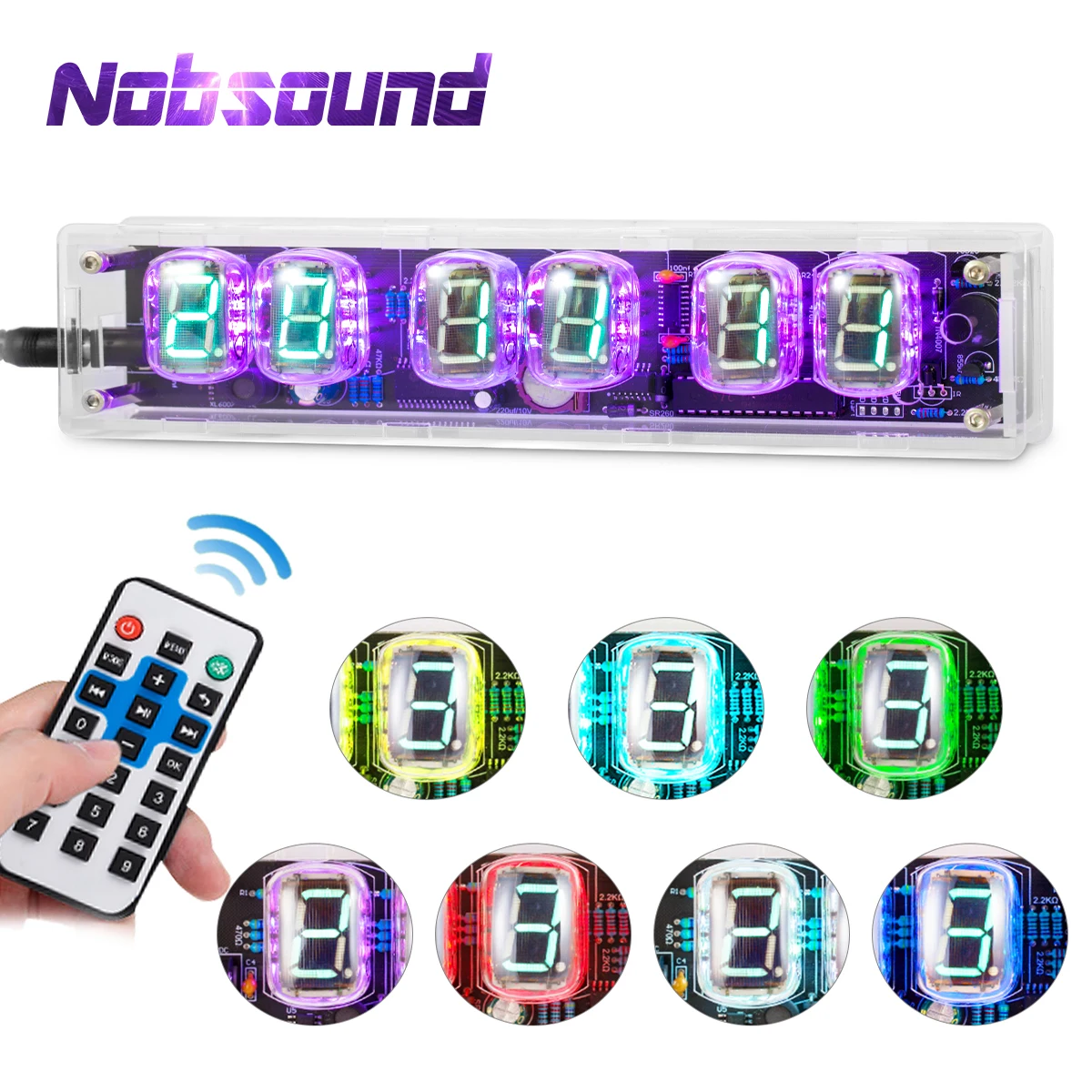 Nobsound IV 22 VFD набор трубок часов/Собранный NixieTube Era домашний цветной будильник