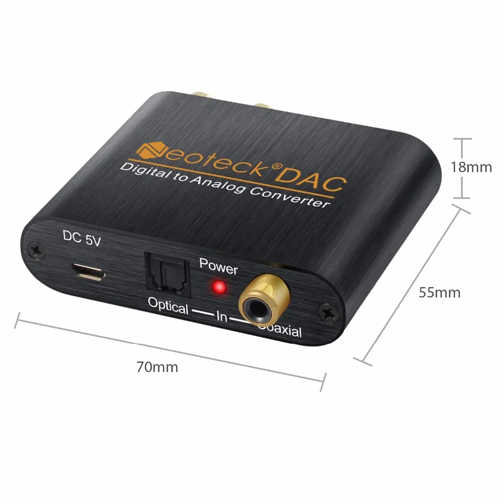 ESYNiC цифро-аналоговый аудио конвертер DAC коаксиальный Оптический Toslink RCA R/L 3,5 мм аудио адаптер