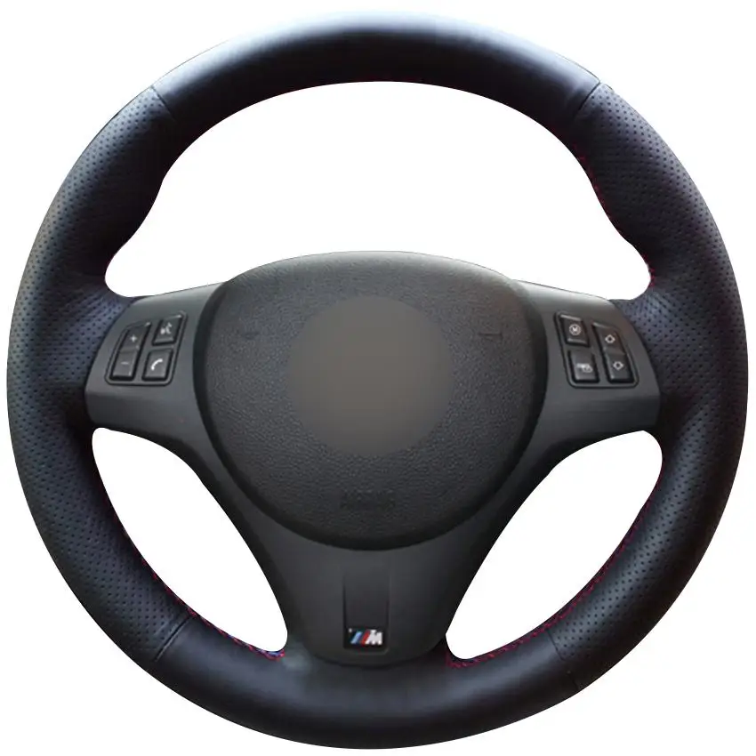 

Non-slip Durable Black Synthetic Leather Car Steering Wheel Cover For Bmw M Sport M3 E90 E91 E92 E93 E87 E81 E82 E88 X1 E84