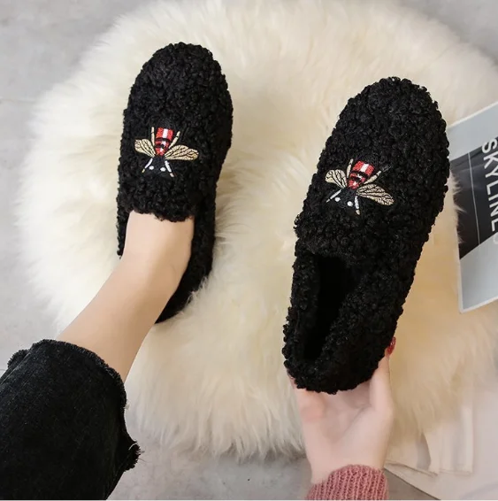 

Women shoes 2020 women sandals Spring 2020 new square head lazy mule shoes flat bottom fashion wear slippers