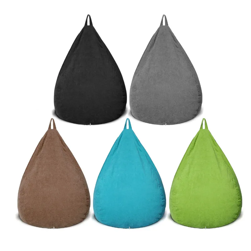 Вельветовый чехол для дивана однотонный кресла-мешка кресла в форме капли воды