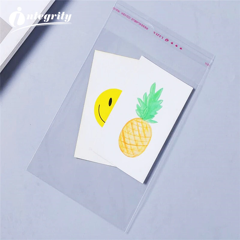 Прозрачная Самоклеящаяся упаковка для печенья 1000 шт.|Подарочные сумки и