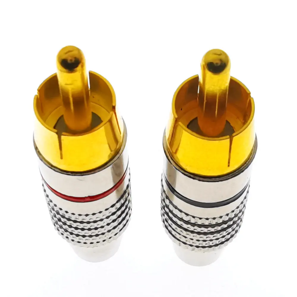 

High quality RCA Connector Connector Audio Video Plug DIY RCA Speaker Adapter Plug for DIY Audio Video Cable