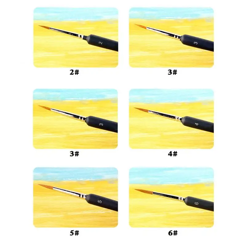 

9PC Professional Black Handle Drawing Pen Extension Nail Art Polish Brush Pen Polish Builder Manicure Nails Accessories tool