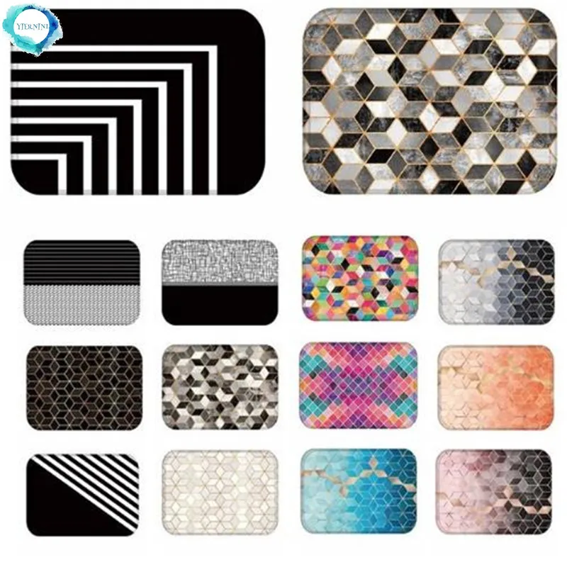 

Нескользящий ковер с геометрическим рисунком, дверные коврики, уличный напольный коврик для кухни, ванной, гостиной, 40 х60 см