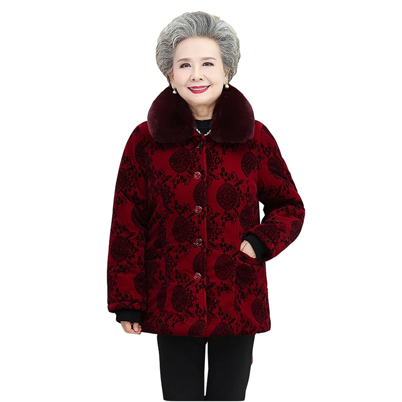 Женское хлопковое пальто с меховым воротником осенне зимняя Толстая парка