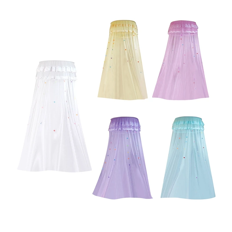 Топ! детская элегантная Тюлевая кровать балдахин сетчатый навес круглой формы