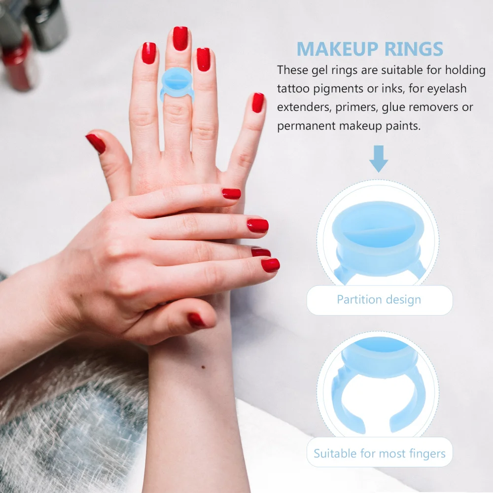 

200Pcs Lash Blossom Glue Ring Microblading Pigment Cup for Semi Permanent Makeup