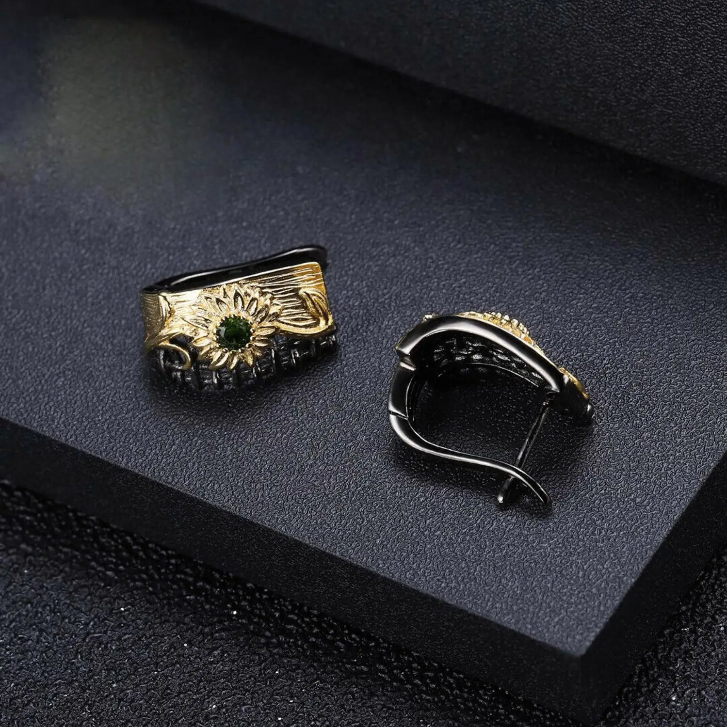 Винтажные серьги с цветком AAAAA cz из настоящего стерлингового серебра 925 пробы