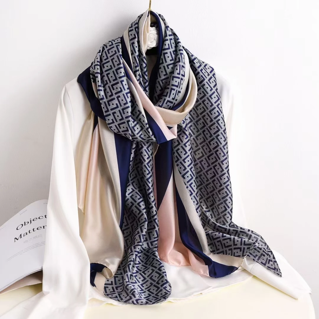 Элитный бренд шелковый шарф летние женские шарфы женская Пляжная накидка