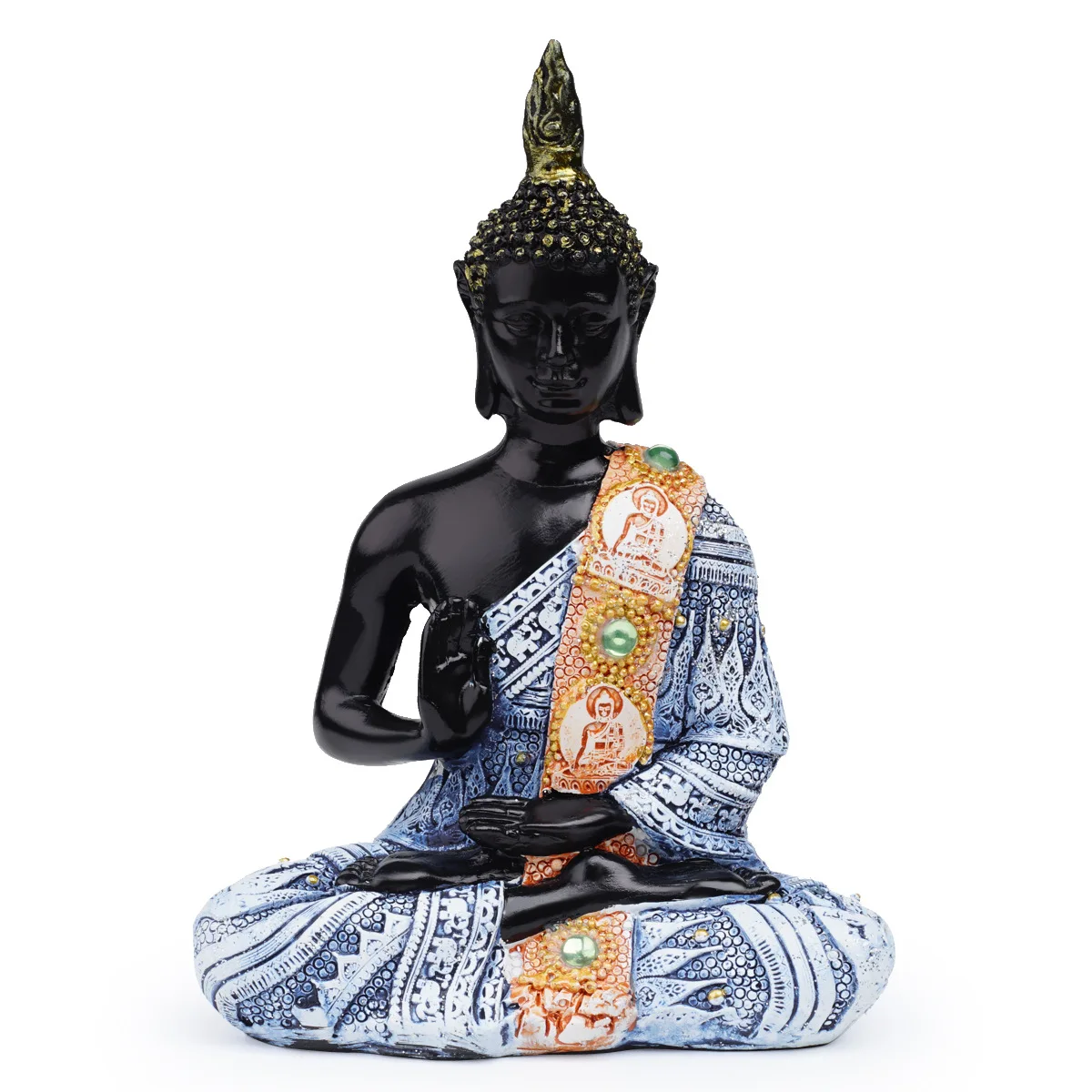 

Resin Crafts Thai Buddha Statue Home Decor Indian Meditation Sitting Buddha Figurine Living Room Home Decoration Accessories