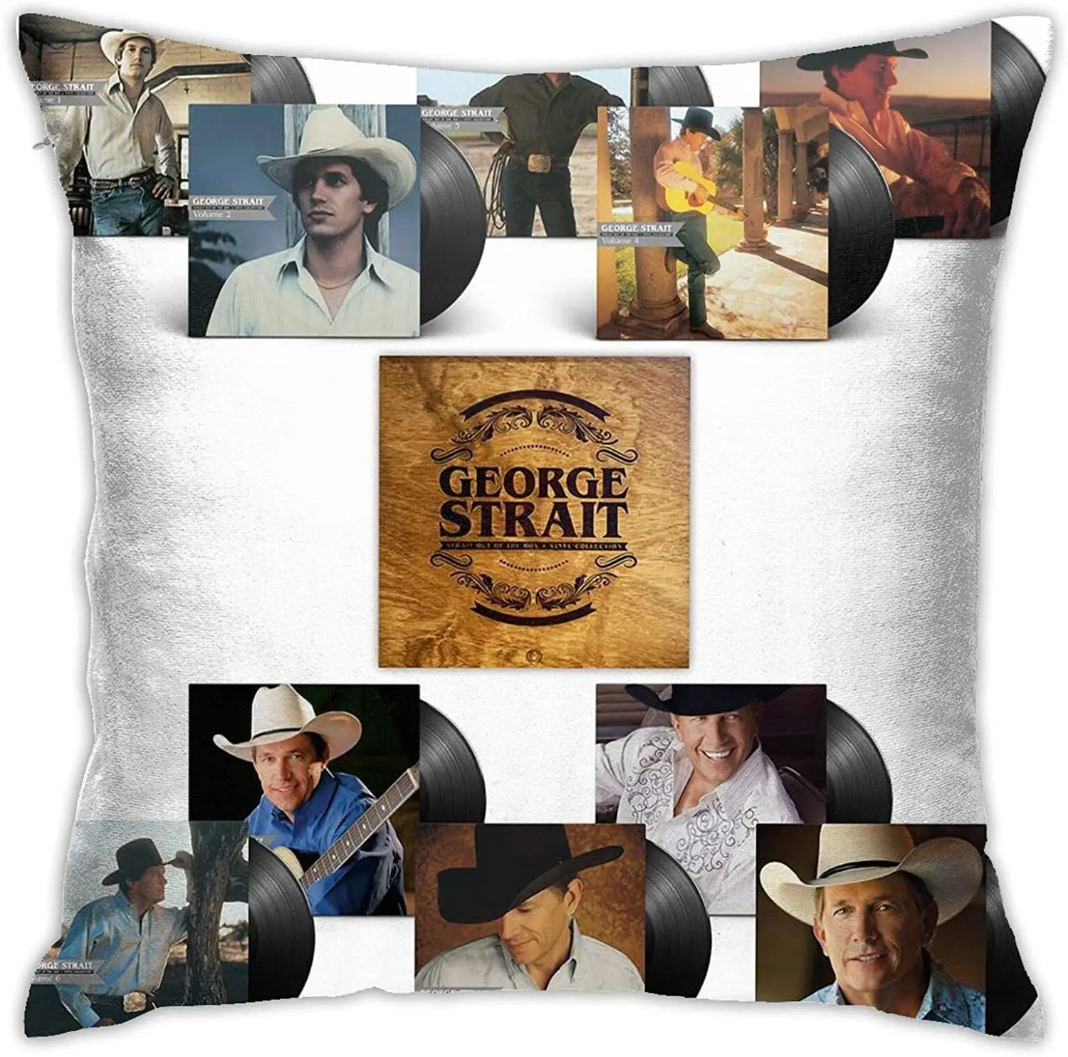 

George Strait Box Set Store Square Pillowcase Case Throw Decorationpillow Car Cushion (45cmx45cm)