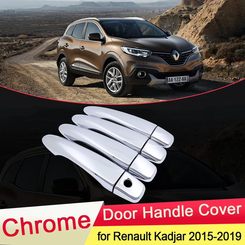 Для Renault Kadjar 2015 2016 2017 2018 2019 Luxuriou хромированная крышка для дверных ручек отделка