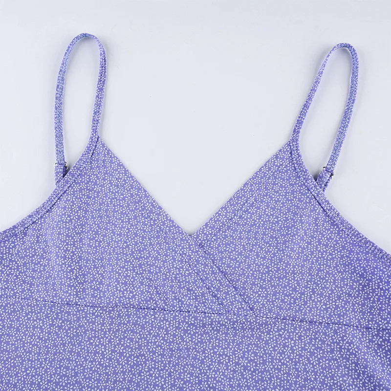 Летнее женское мини-платье с маленькими цветами модный сексуальный женский