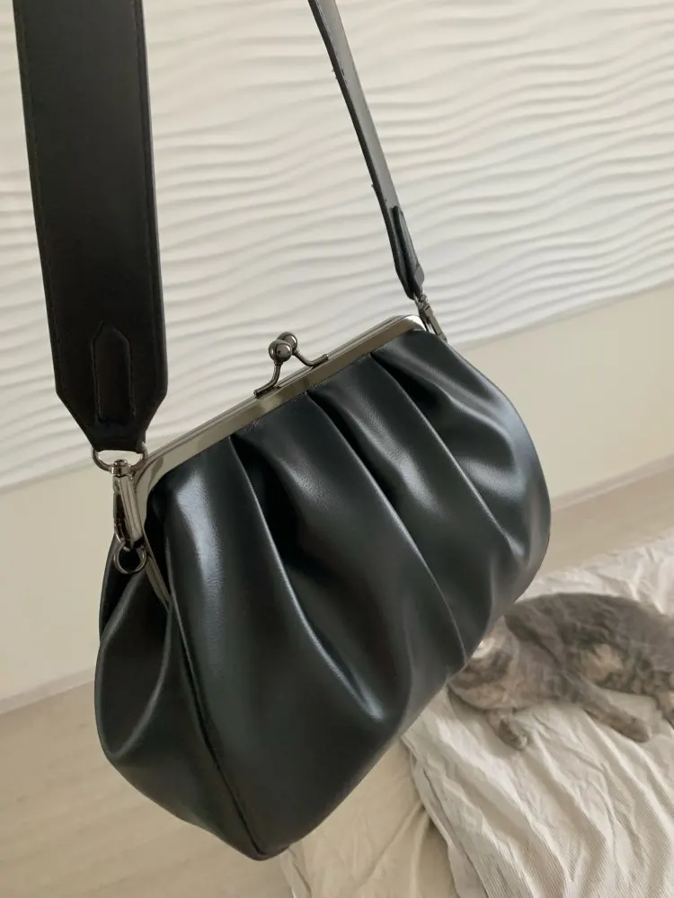 Винтажные женские сумки через плечо Kiss Lock Shell fow из искусственной кожи сумочки для