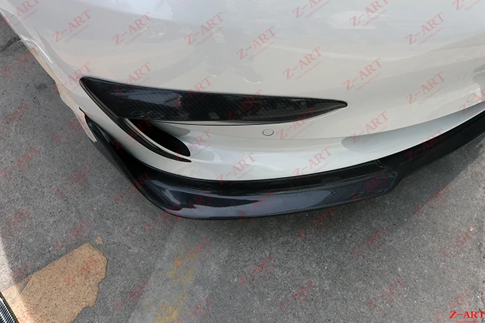 Z-ART для Tesla модель 3 углеродное волокно Передняя губная модель 3 в углеродное волокно передний подбородок для Tesla модель 3 углеродное волокно передний спойлер