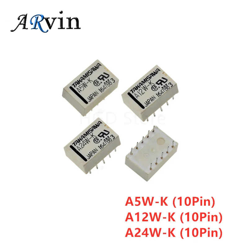 

5 шт., сигнальные реле TAKAMISAWA A5W-K A12W-K A24W-K