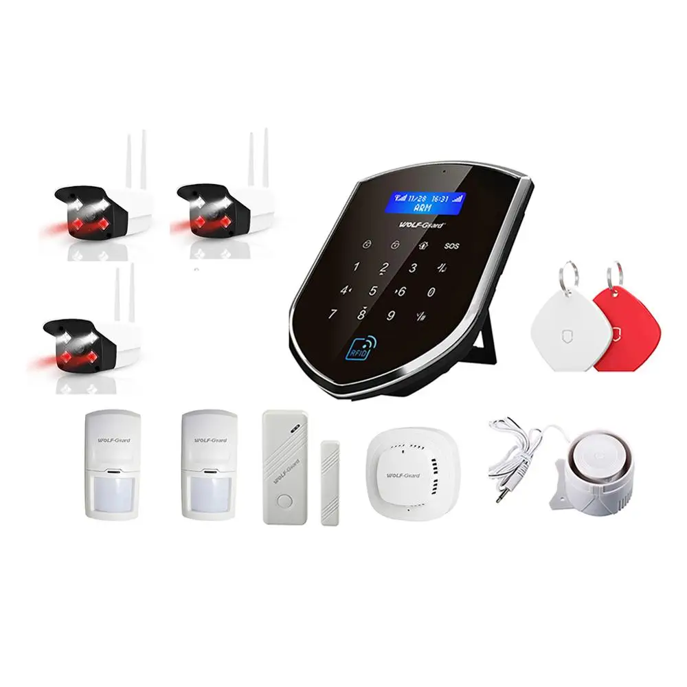 Wolf-Guard WM 3g R беспроводная домашняя охранная система 3g хост 2,4G 1 Wifi 720P 3 наружная Водонепроницаемая камера