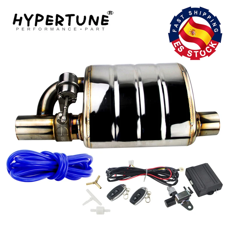 

Stainless Steel 2.5" or 3" IN/OUT Tip On Single Exhaust Muffler Dump Valve Exhaust Cutout with Wireless Remote Controller Set