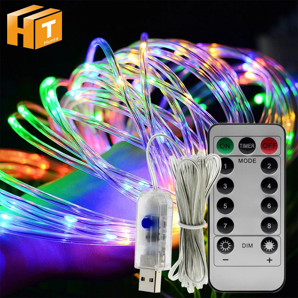 Уличная Водонепроницаемая трубчатая светодиодная гирлянда 10 м 100