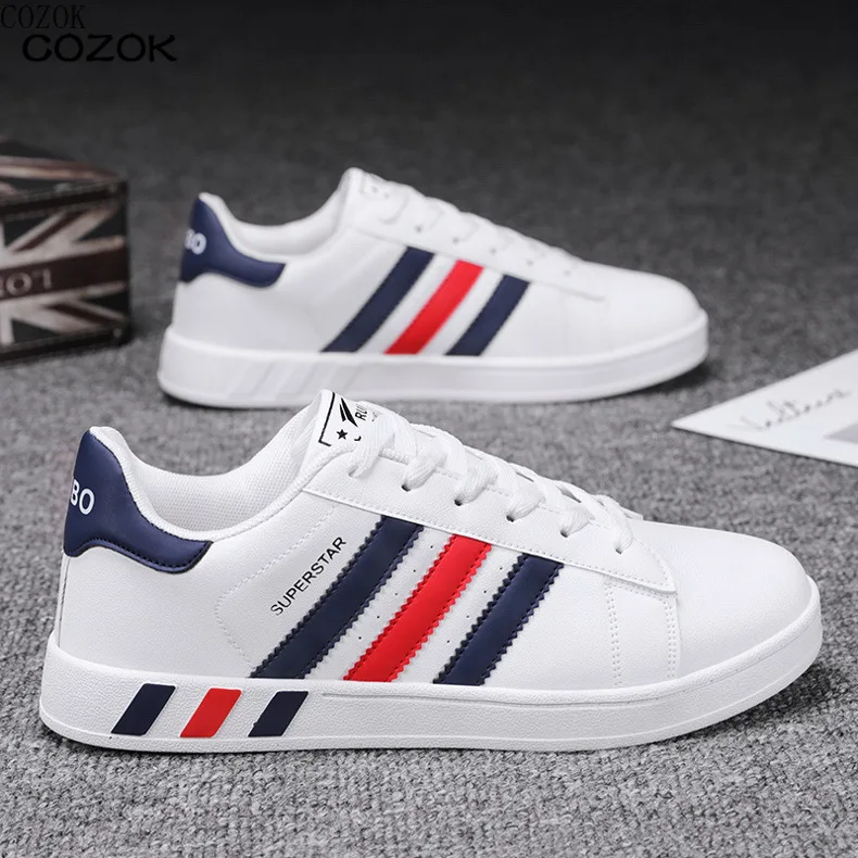 

2022 Students white shoe autumn and spring men's shoes men's casual shoes fashion sneakers cool men's flat shoes shoes