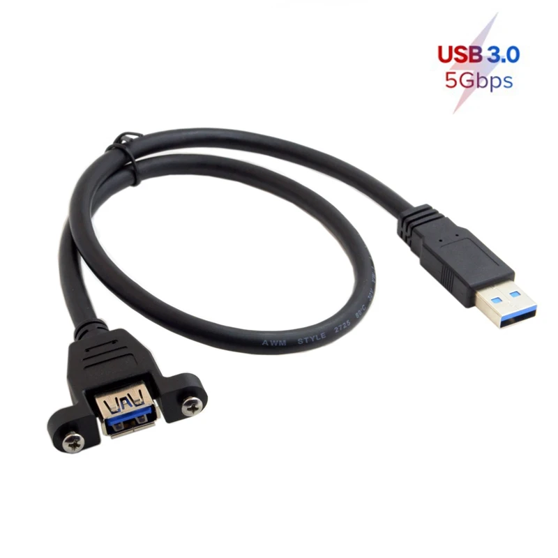 30 см 1 м 3 USB 0 мужского и женского пола Удлинитель 2 кабель с винт крепления панели