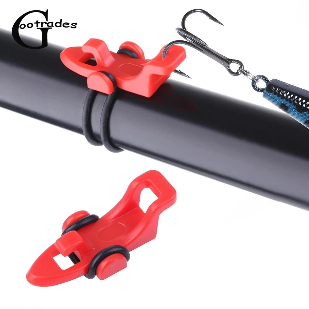 

1SET Fishing Hook Keeper Lure Bait Holder with 3 Rubber Rings for Fishing Rod Fishing Gear Portable Accessories Fixed Bait