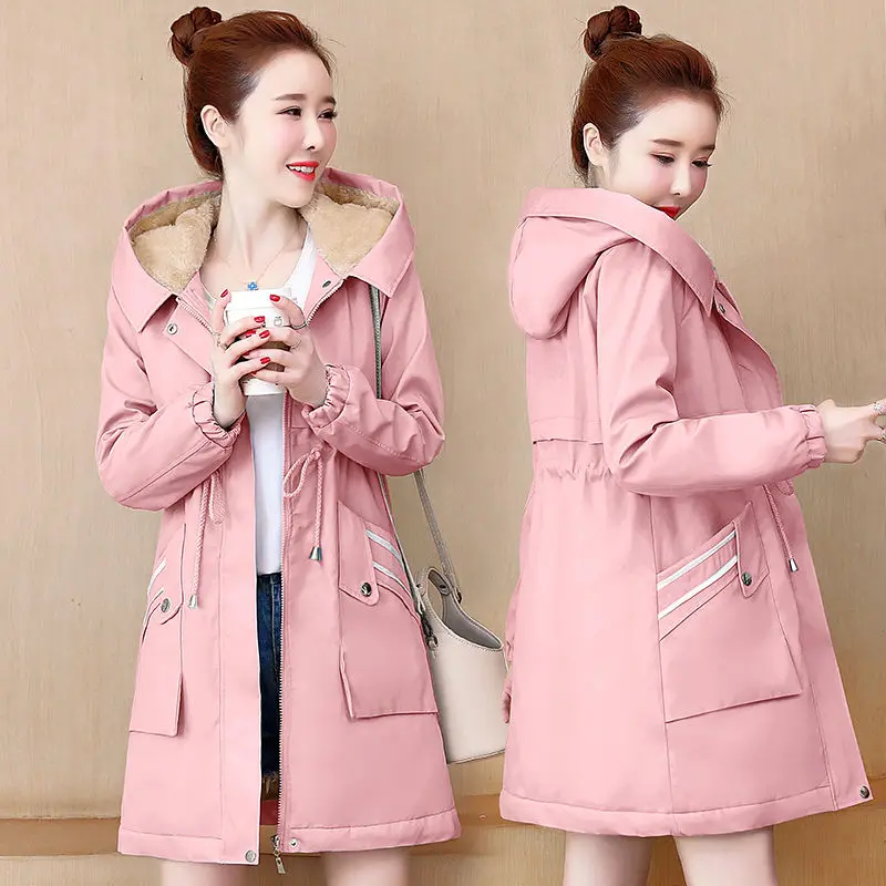 Женская бархатная теплая куртка с капюшоном Осень-зима | одежда