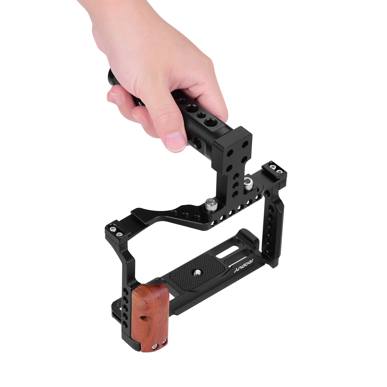 Клетка для видеокамеры Andoer + комплект с верхней ручкой из алюминиевого сплава
