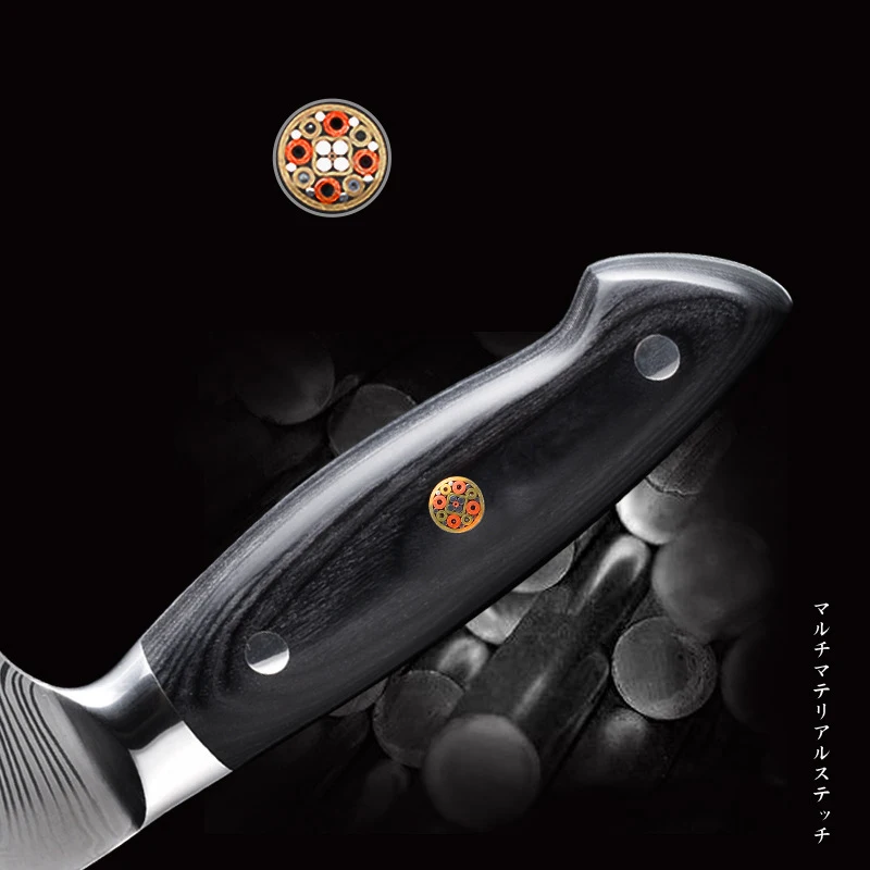 Острый нож из нержавеющей стали имитация Дамаска мясника китайский шеф повара