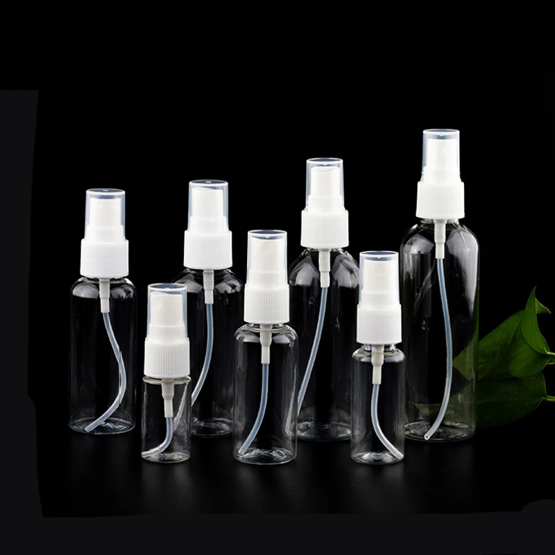 

20 шт. 10 мл/30 мл/50 мл/100 мл/200 мл портативный маленький прозрачный Пластиковый пустой флакон с распылителем многоразовые флаконы